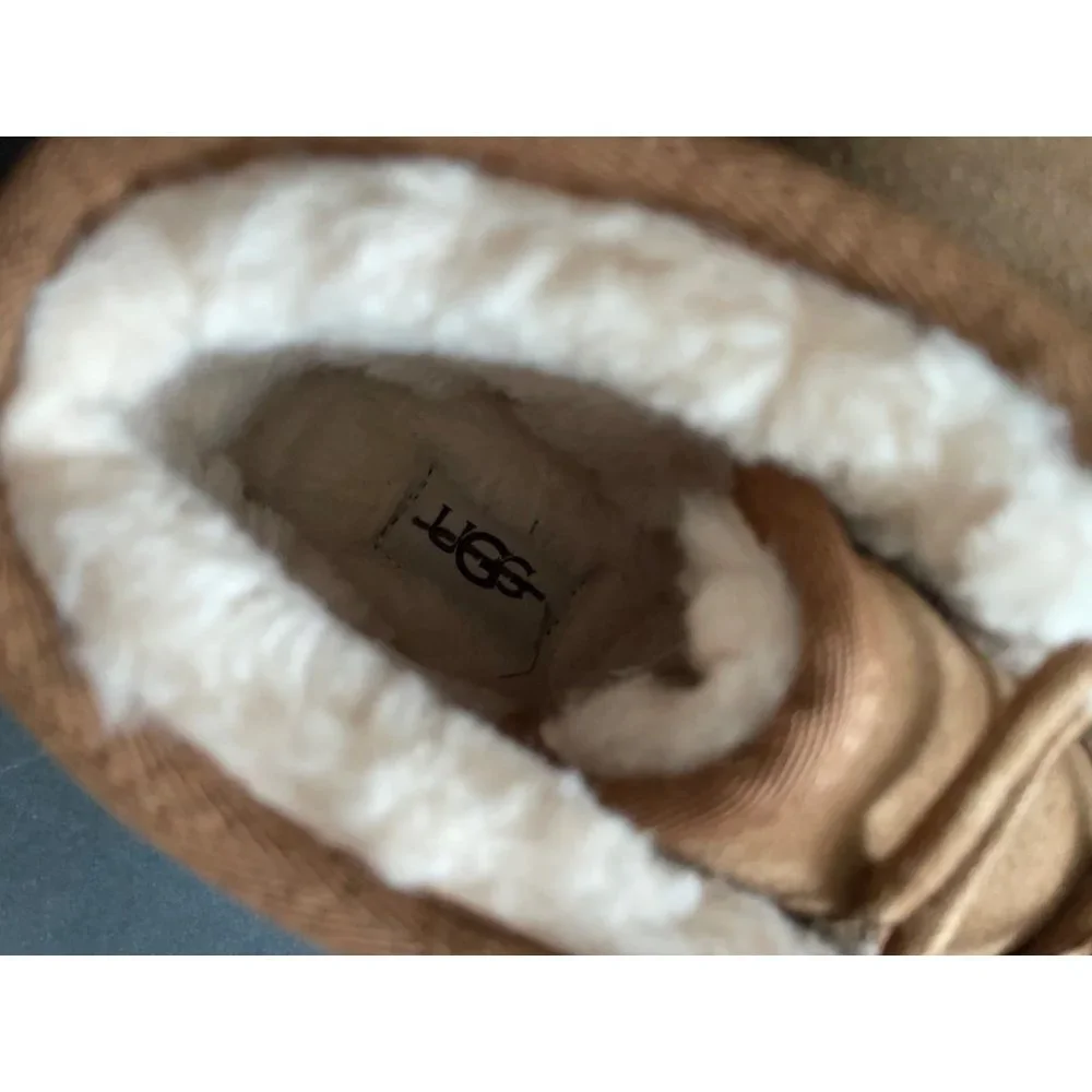 UGG Women's Neumel Chukka Brown Chestnut Suede Boot EU 40 US 9 UK 7 NEW Plush - Picture 7 of 7